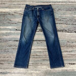 Levis 514 Jeans Mens 38x32 Blue Straight Denim Workwear Medium Wash
